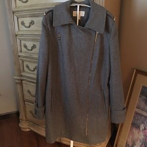 Michael Kors Gray Size 12 Wool Coat